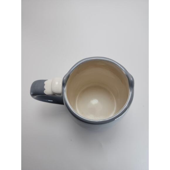 TAG 3D Cat Face Gray Ceramic Mug Cute Whiskers Ears Paws Coffee Cup Display - Picture 10 of 10